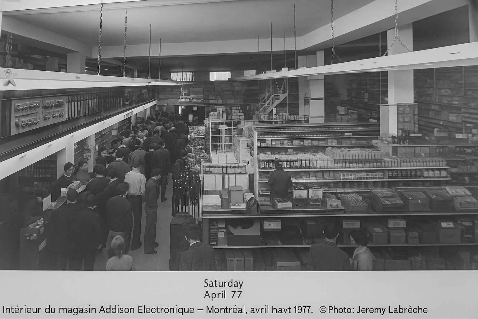 Magasin Addison Électronique, Montréal, avril 1977